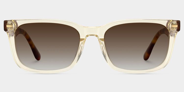 Patrick Clear Yellow Rectangle Sunglasses
