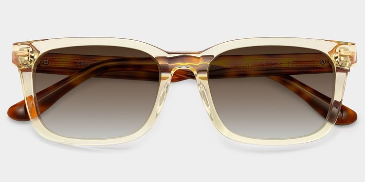 Patrick Clear Yellow Rectangle Sunglasses