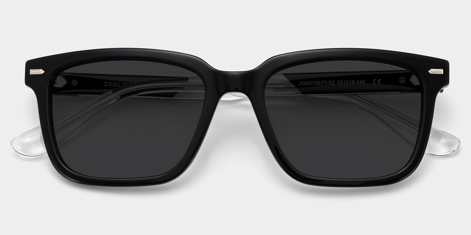 George Black Rectangle Eyeglass Frames for Men | ZEELOOL1