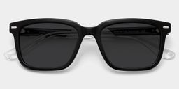 George Rectangle Black Glasses1