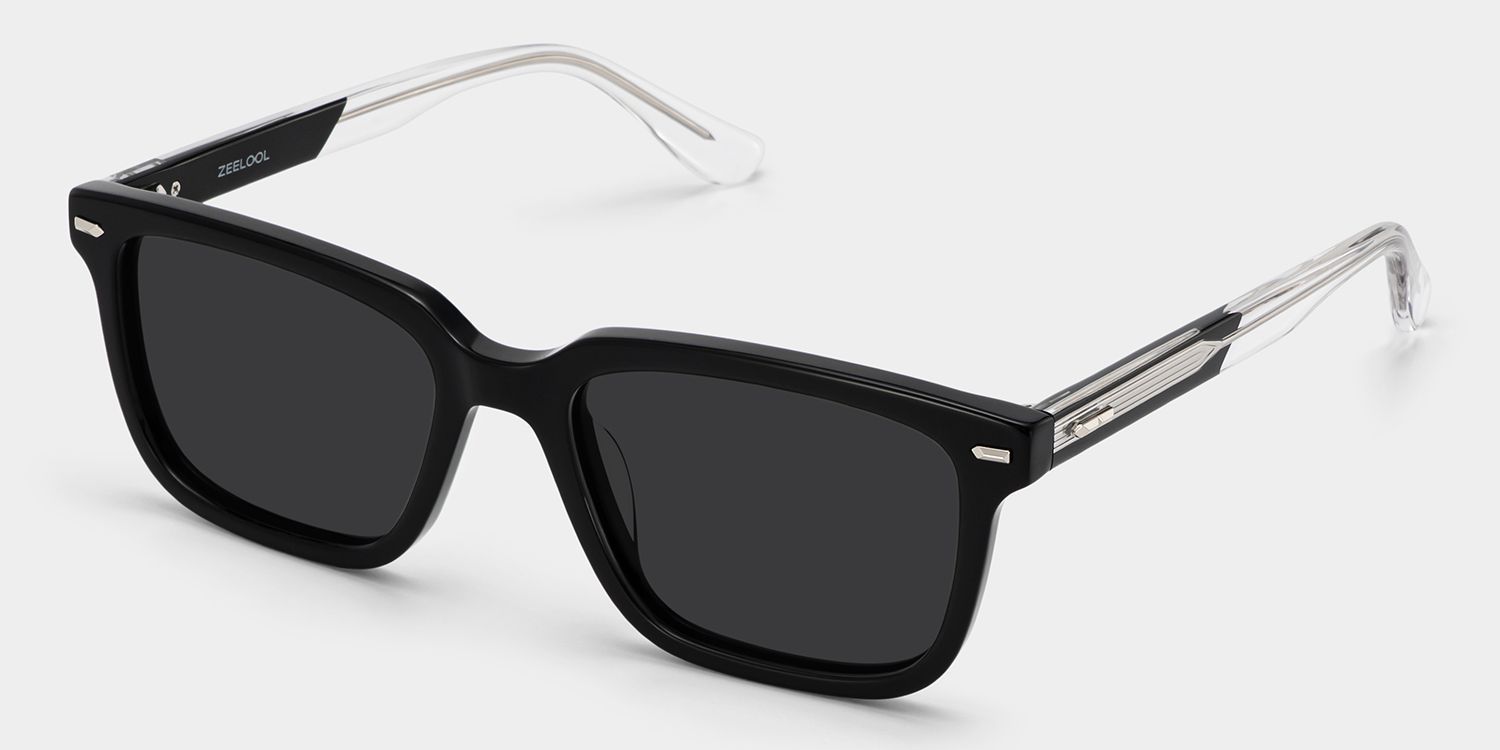 George Black Rectangle Eyeglass Frames for Men | ZEELOOL2