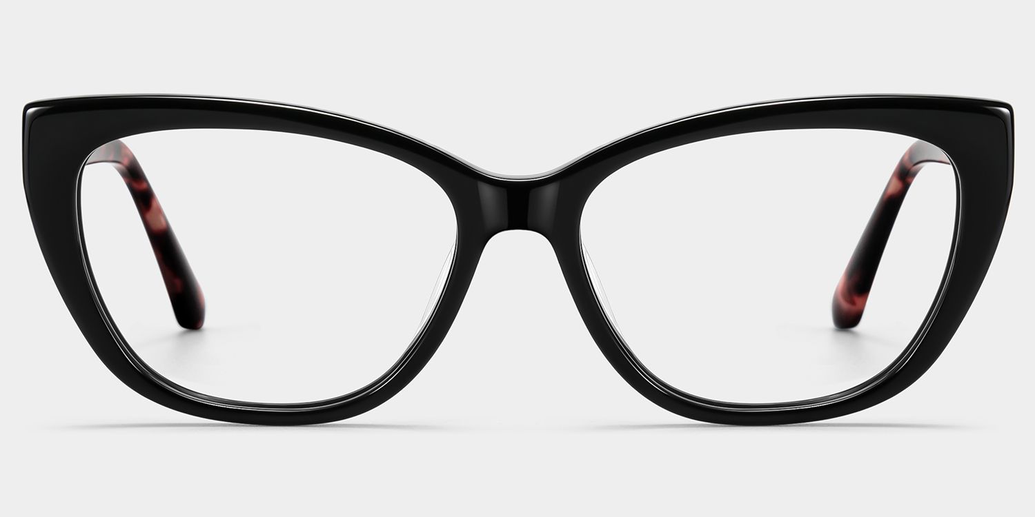 Isadora Black Cat-Eye Glasses | ZEELOOL0