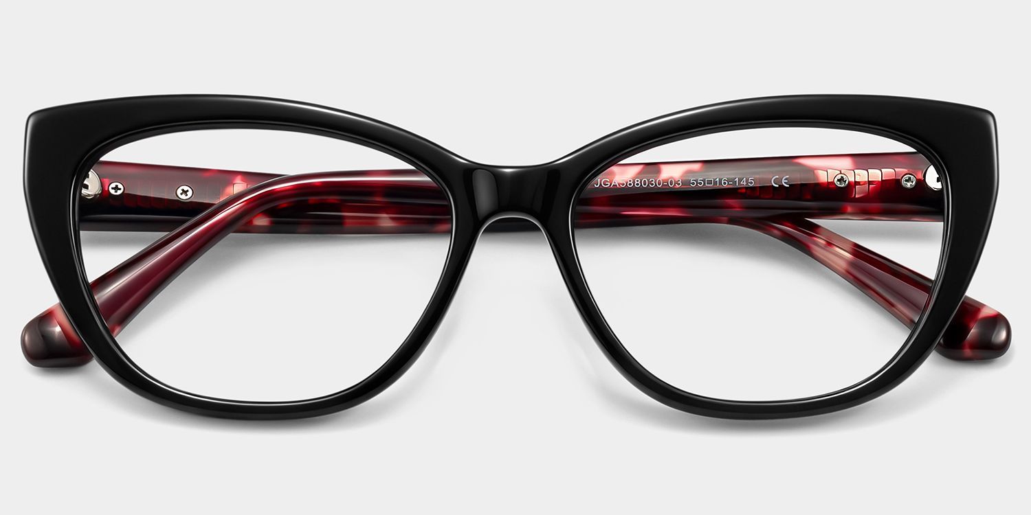 Isadora Black Cat-Eye Glasses | ZEELOOL1