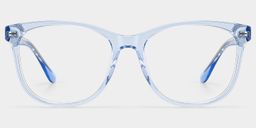 Julia Clear Blue Rectangle Glasses1