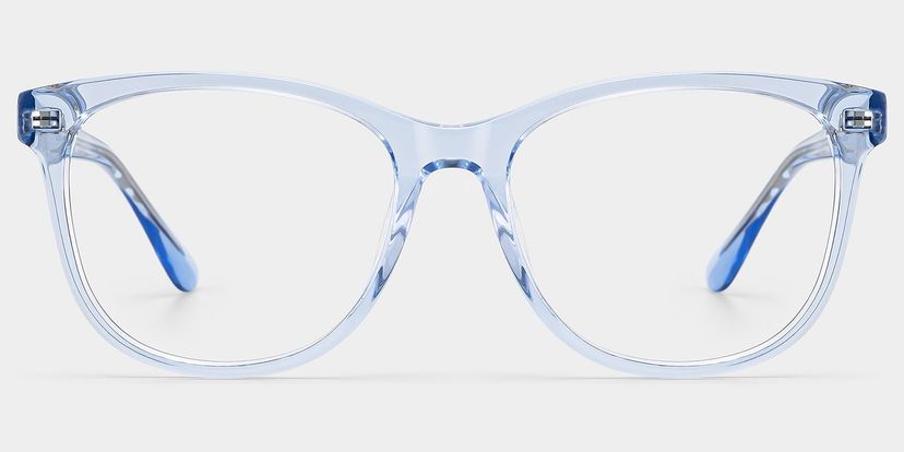 Julia Clear Blue Rectangle Glasses