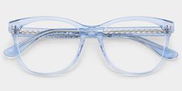 Julia Clear Blue Rectangle Glasses2