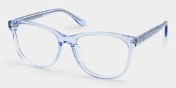 Julia Clear Blue Rectangle Glasses3
