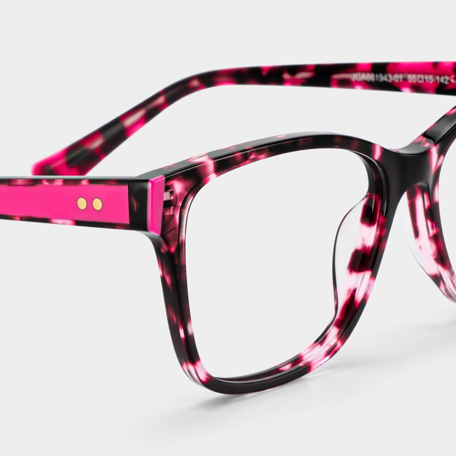 Eva Pink Tortoise Rectangle Frame Eyeglasses | ZEELOOL5