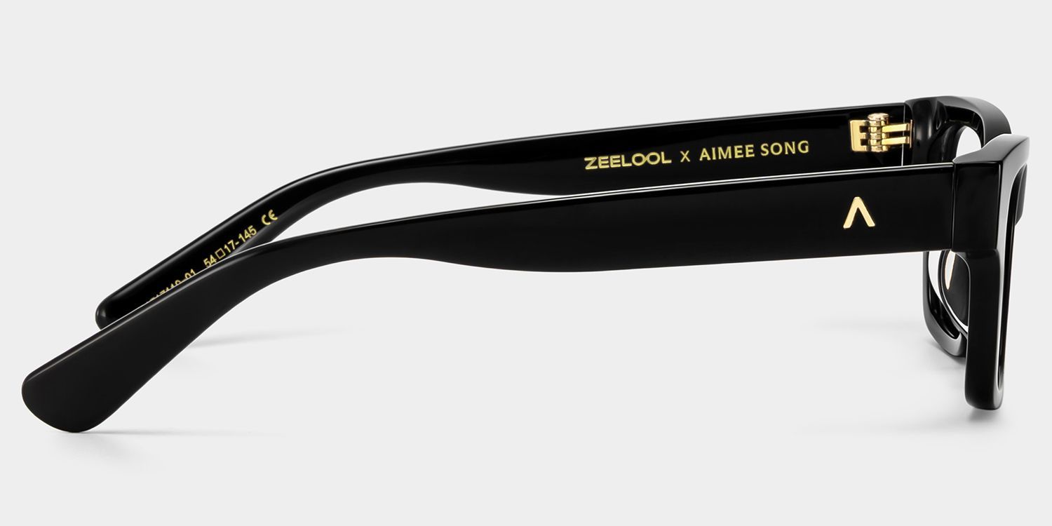 ZEELOOL x Aimee Song The Classic Black Rectangle Glasses4
