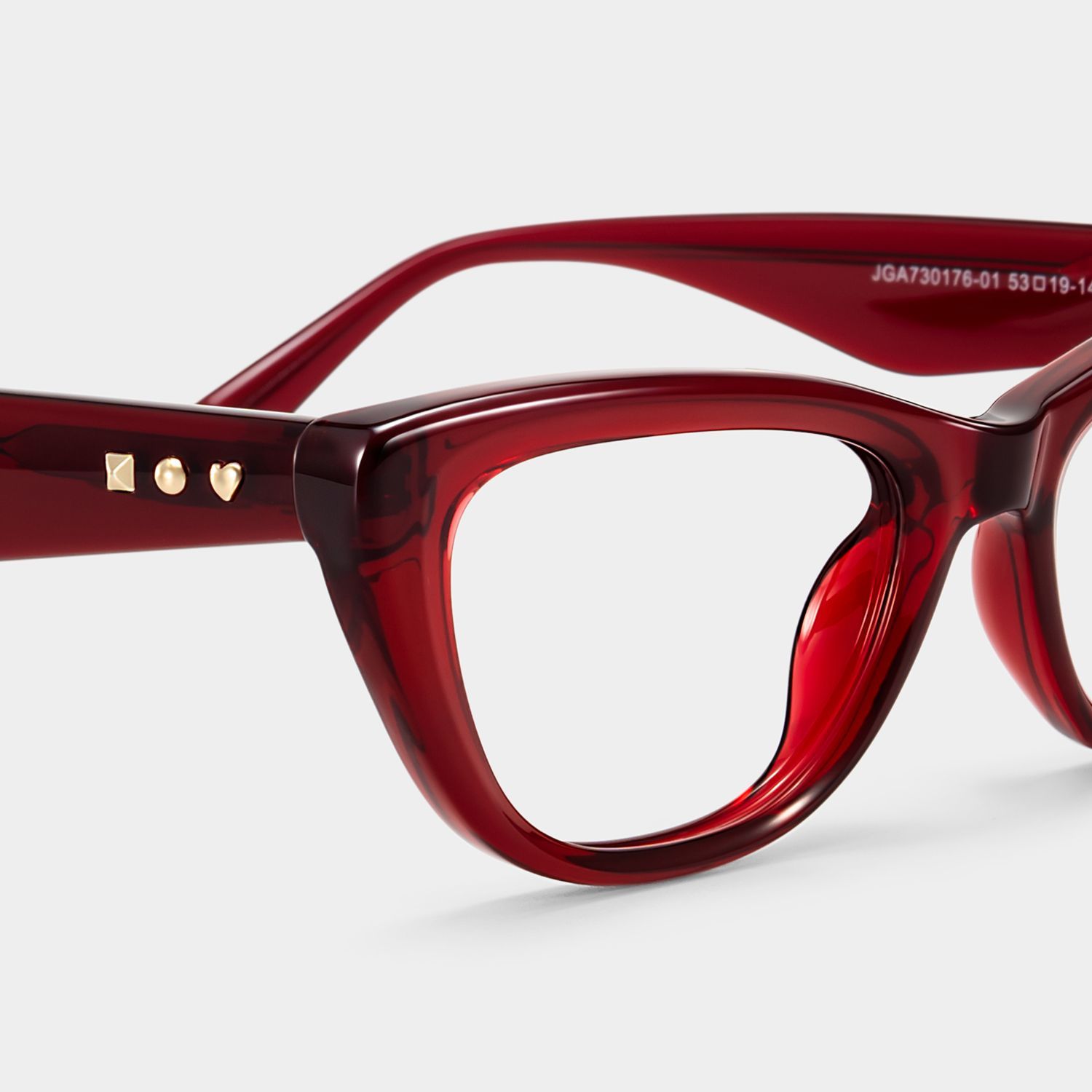Amabel Burgundy Cat-Eye Glasses | ZEELOOL4