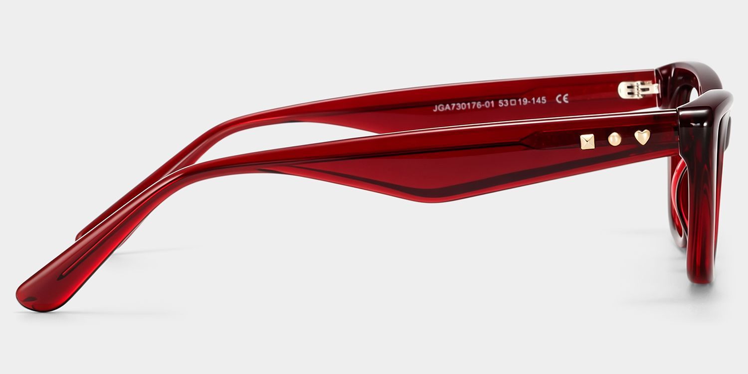 Amabel Burgundy Cat-Eye Glasses | ZEELOOL3