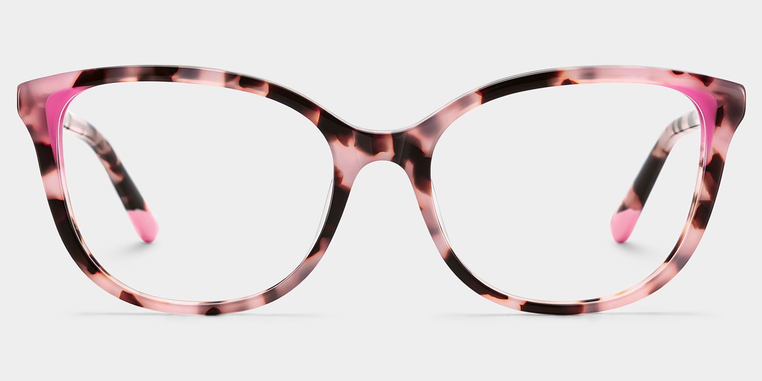 Brady Butterfly Pink Tortoise Frame Glasses for Women | ZEELOOL0