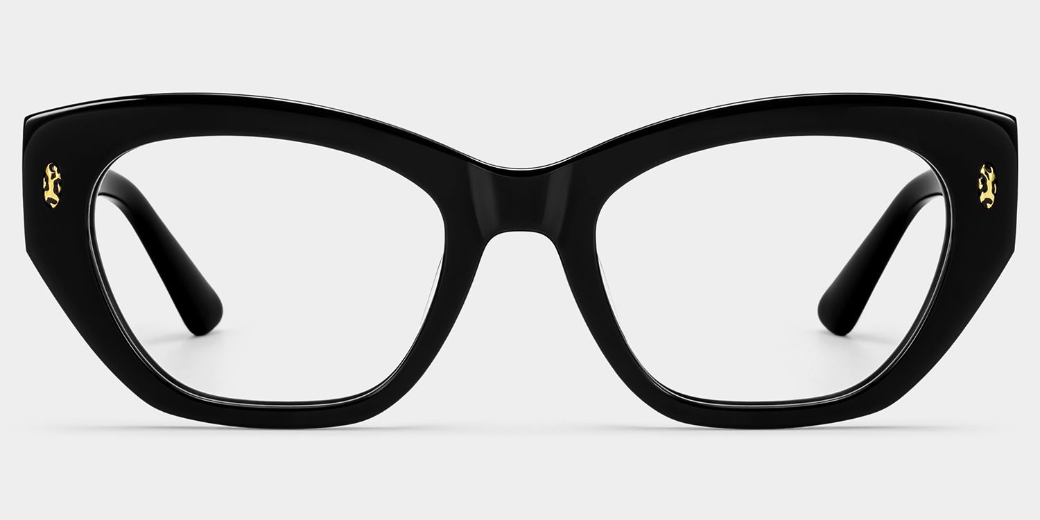 Dillon Black Cat-Eye Glasses | ZEELOOL0