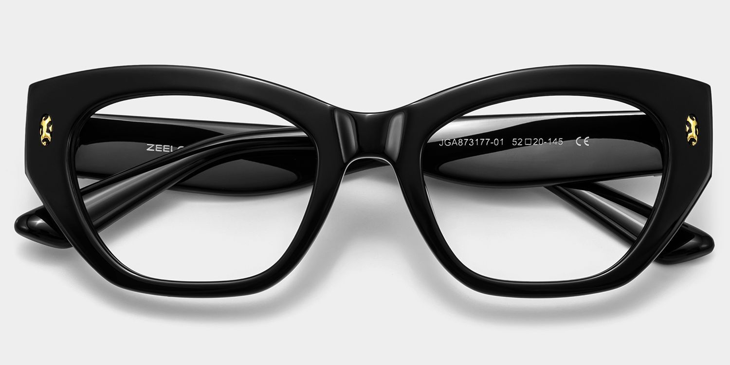 Dillon Black Cat-Eye Glasses | ZEELOOL1