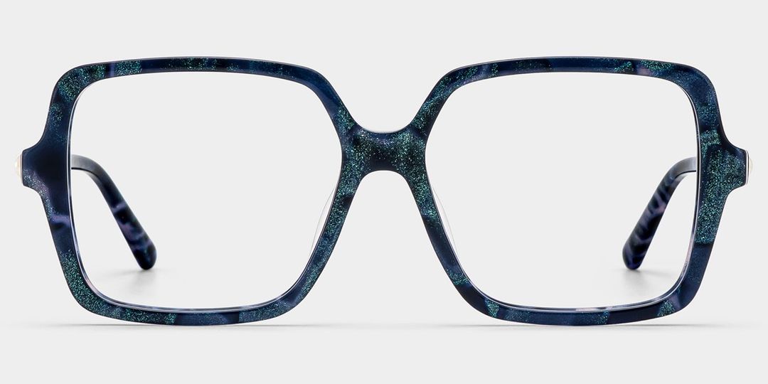 Elena Blue Tortoise Square Glasses