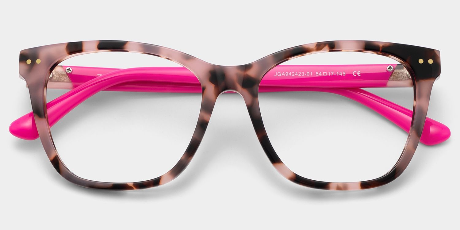 Ava Square Tortoise Color Frame Glasses | ZEELOOL2