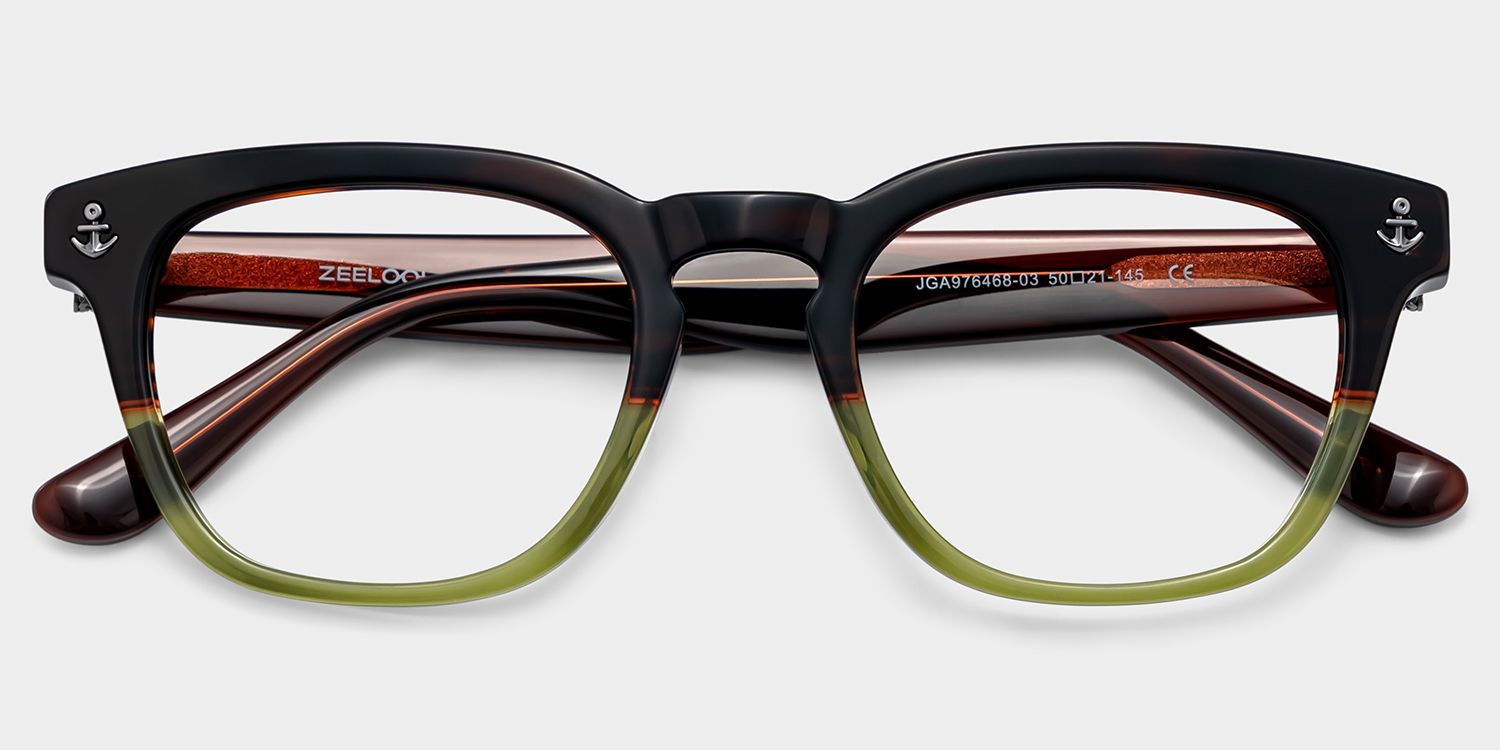 Shop Pierce Two-tone Round Acetate Frame Eyeglasses | ZEELOOL1