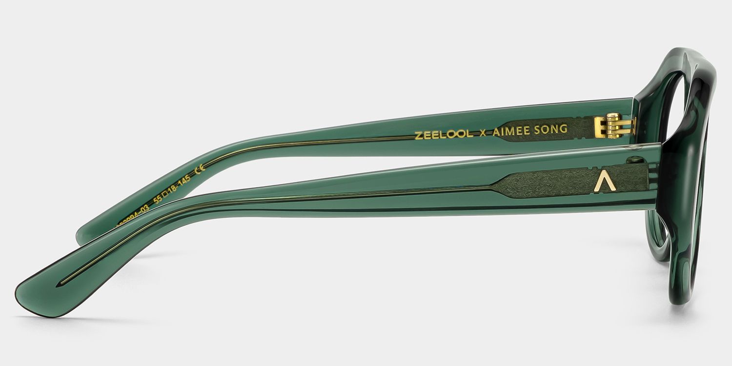 ZEELOOL x Aimee Song The Aviator Green Glasses4