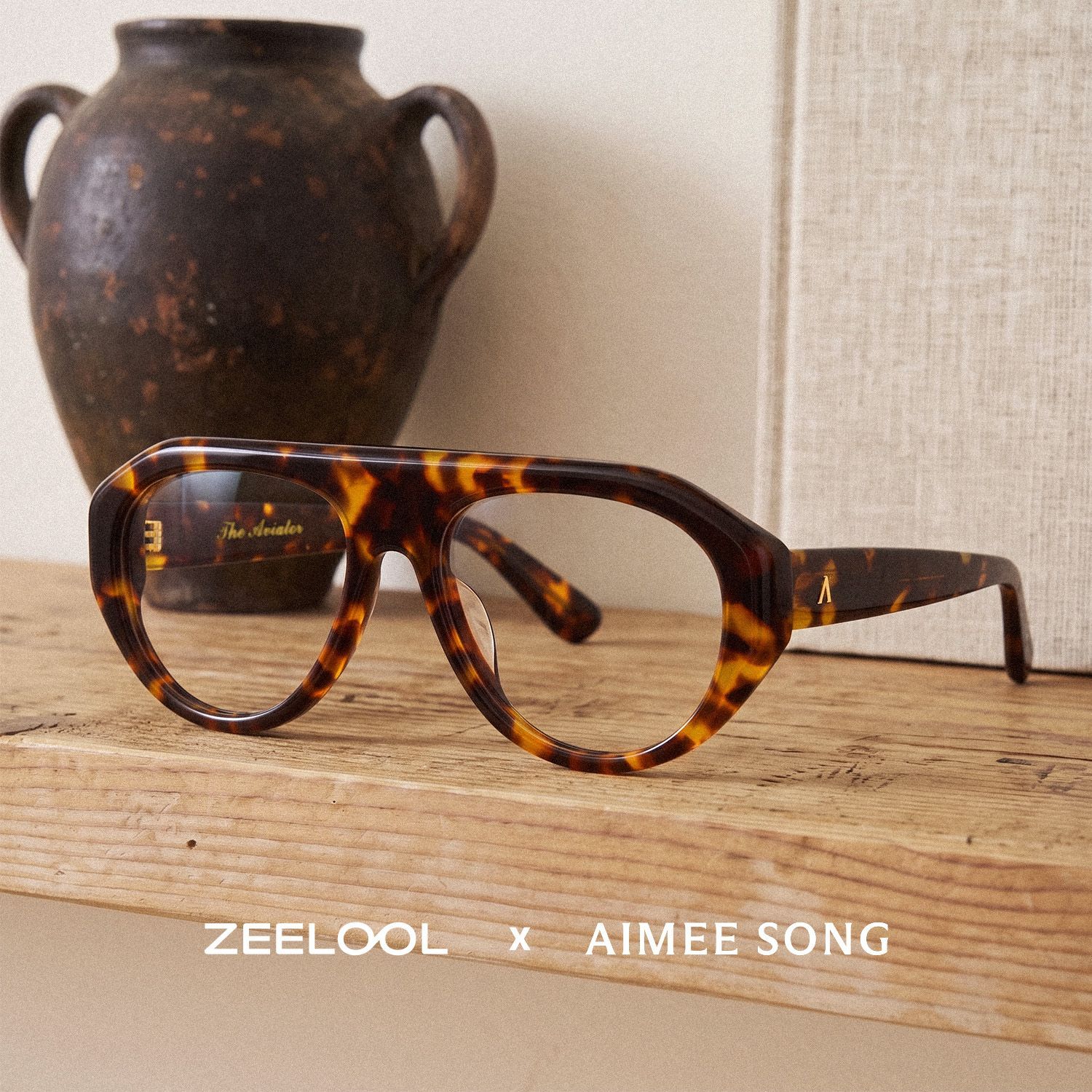ZEELOOL x Aimee Song The Aviator Tortoise Glasses0