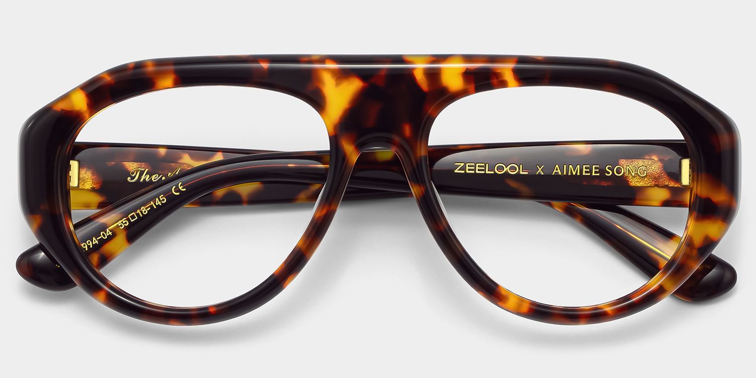 ZEELOOL x Aimee Song The Aviator Tortoise Glasses2