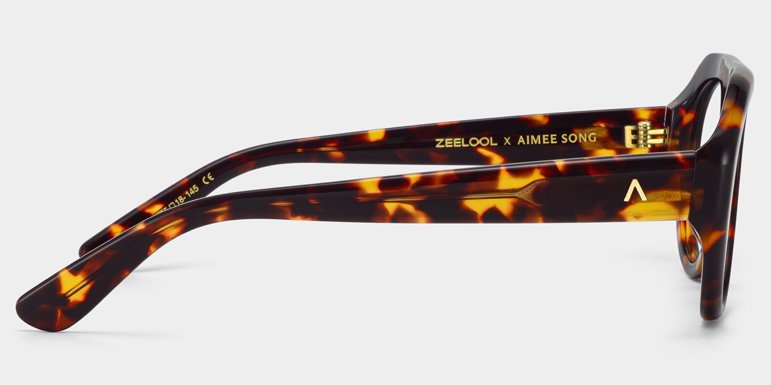 ZEELOOL x Aimee Song The Aviator Tortoise Glasses4