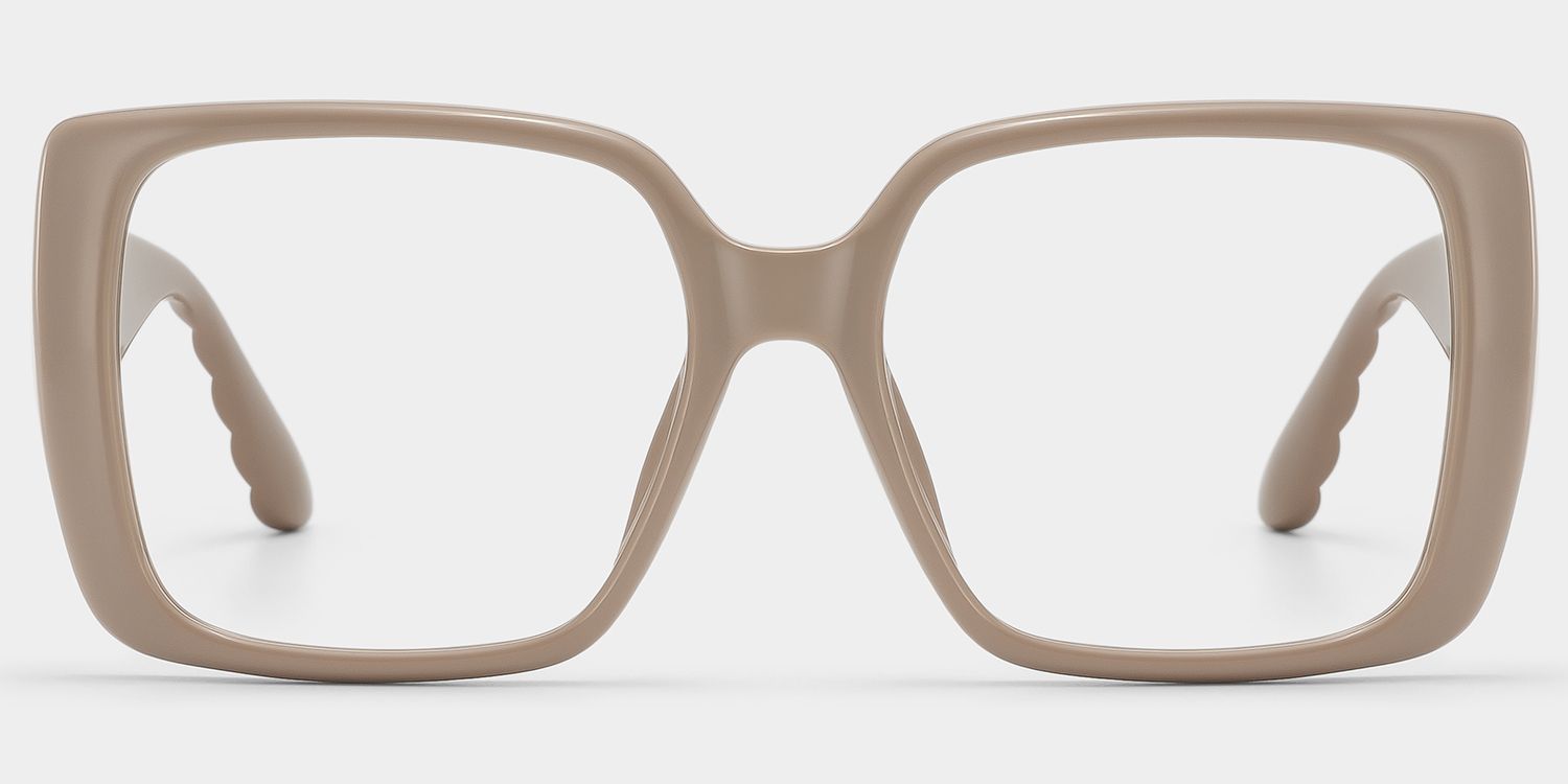Affordable Maya Nude Brown Square Frames Glasses | ZEELOOL0