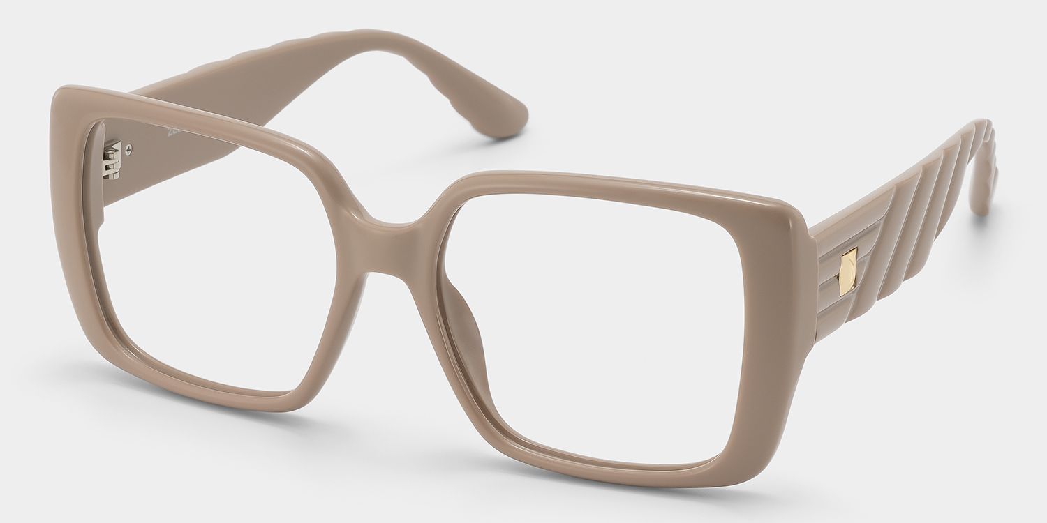 Affordable Maya Nude Brown Square Frames Glasses | ZEELOOL2