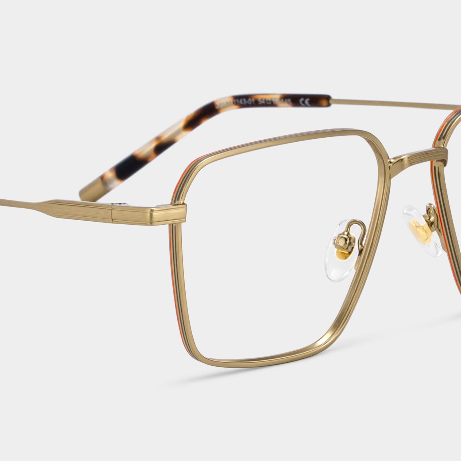 Ashley Brown Square Glasses in Mixed Material | ZEELOOL4