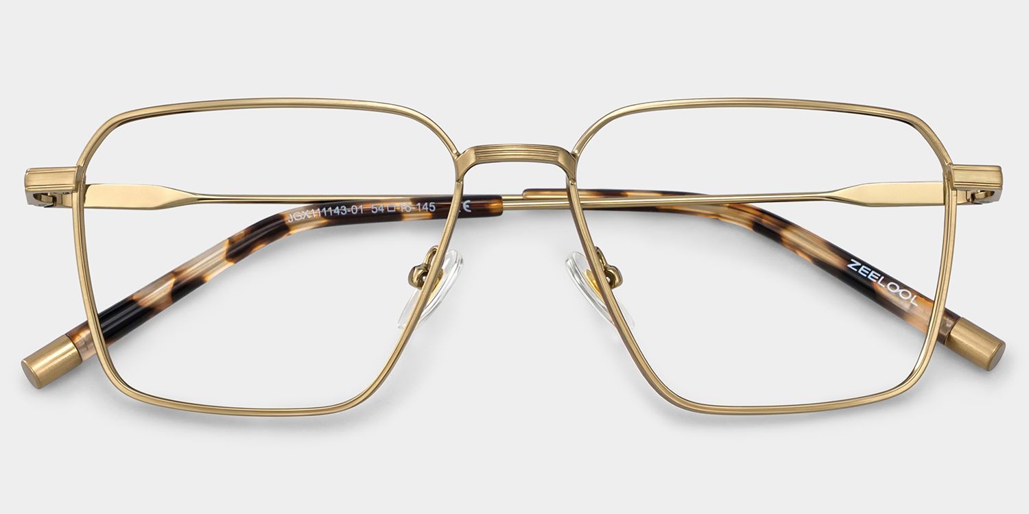Ashley Brown Square Glasses in Mixed Material | ZEELOOL1