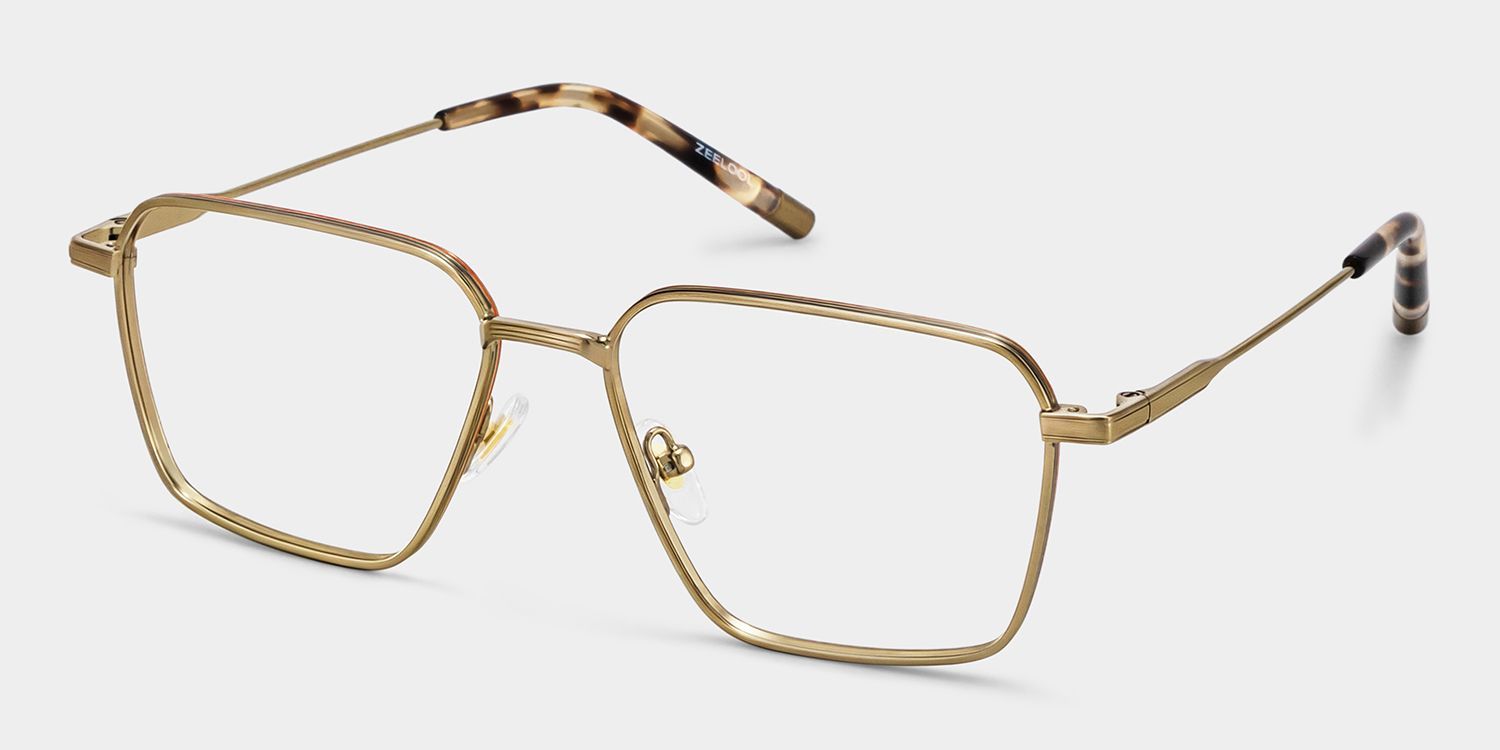 Ashley Brown Square Glasses in Mixed Material | ZEELOOL2