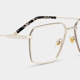 Ashley Gold Square Glasses4