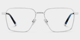 Ashley Silver Square Glasses0