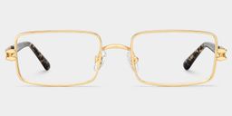 Olivia Gold Rectangle Glasses0