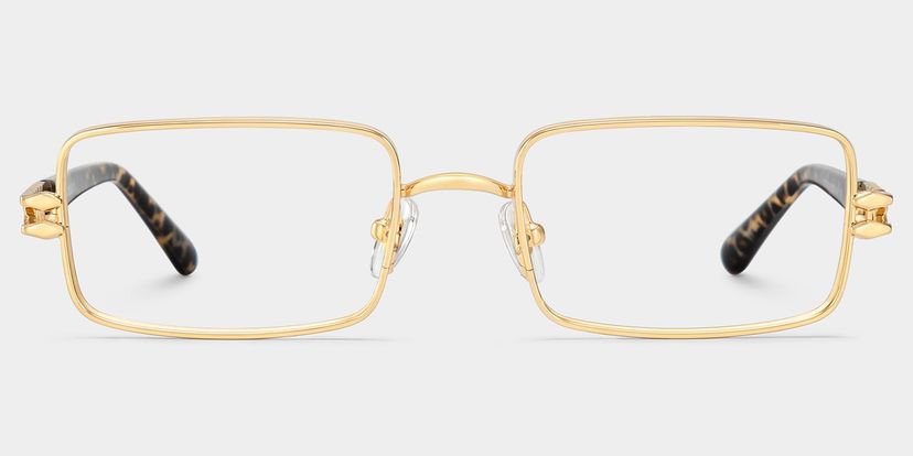 Olivia Gold Rectangle Glasses