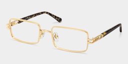 Olivia Gold Rectangle Glasses2