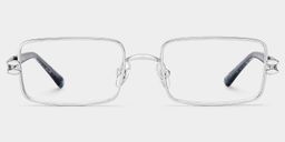 Olivia Silver Rectangle Glasses0