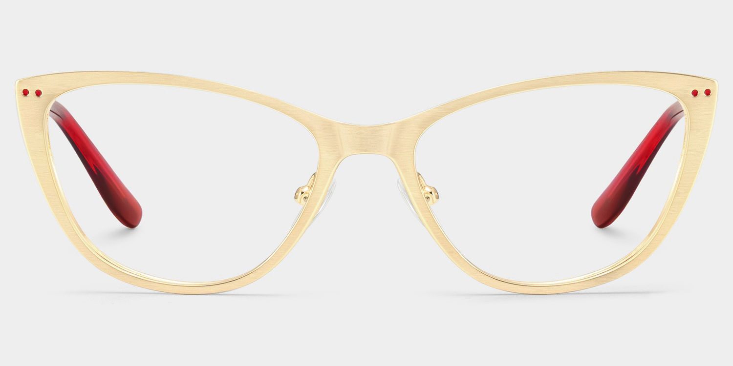 Katherine Gold Cat-Eye Glasses | ZEELOOL0