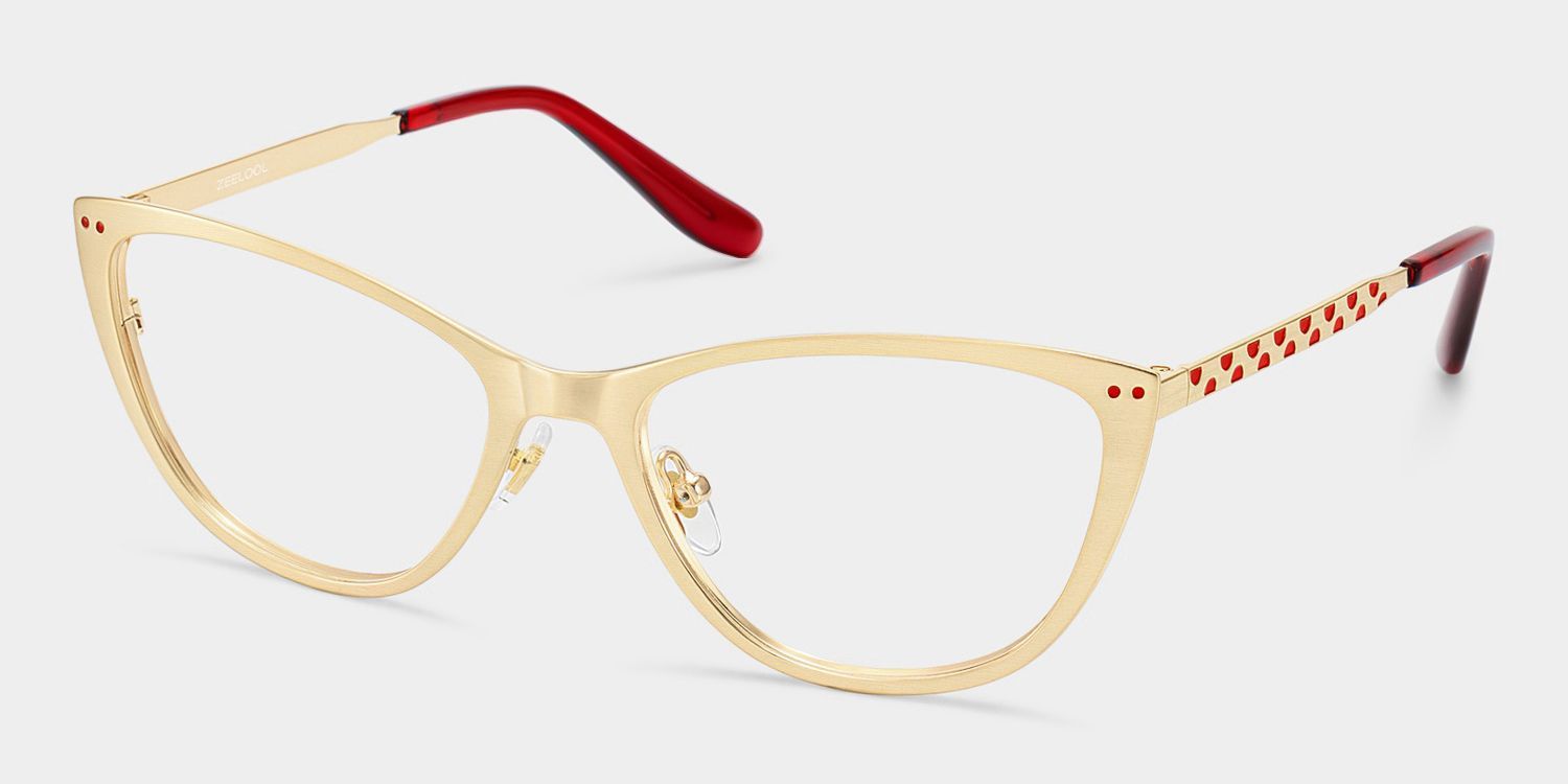 Katherine Gold Cat-Eye Glasses | ZEELOOL2
