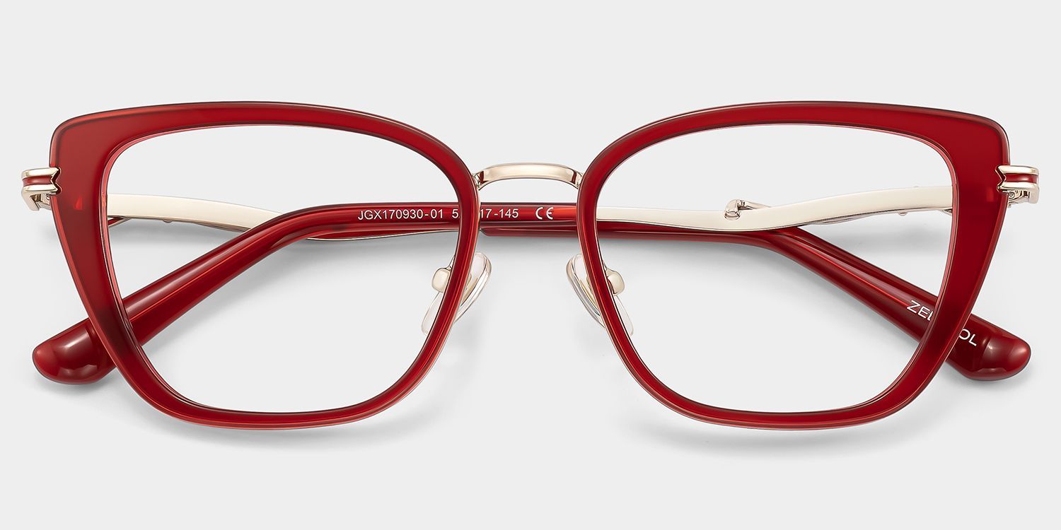 Veronica Red Cat-Eye Glasses | ZEELOOL1