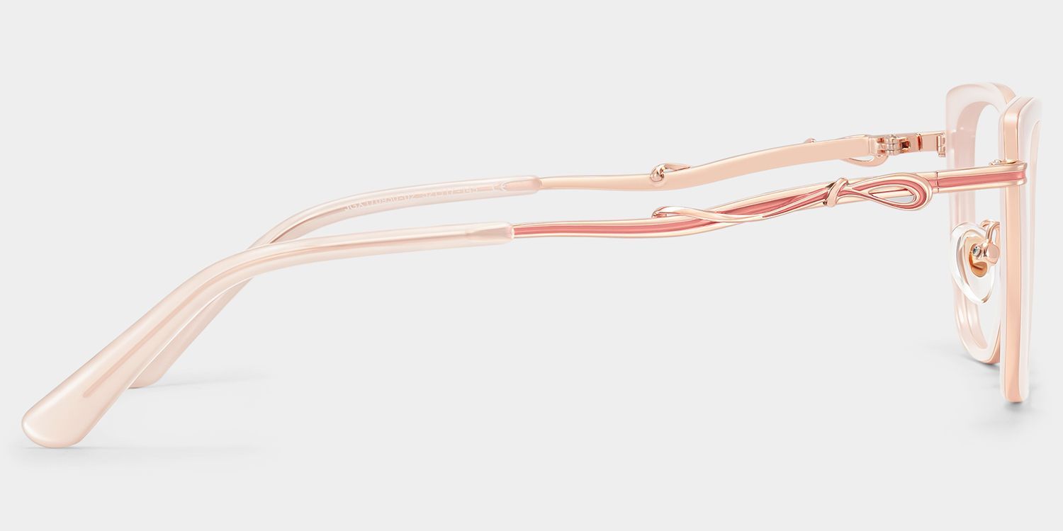 Veronica Beige Cat-Eye Glasses | ZEELOOL3