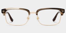 Eden Brown Rectangle Glasses0