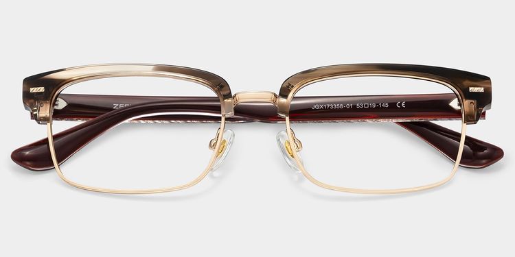 Eden Brown Rectangle Glasses