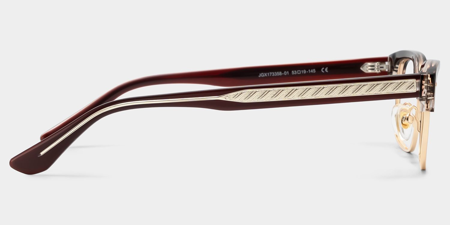 Eden Brown Rectangle Frame Glasses for Men | ZEELOOL3