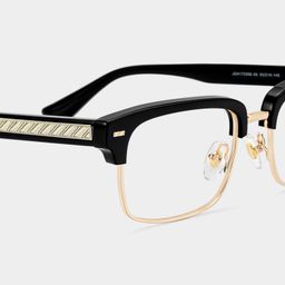 Eden Black Rectangle Glasses4