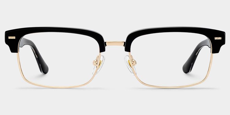 Eden Black Rectangle Glasses