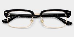 Eden Black Rectangle Glasses1