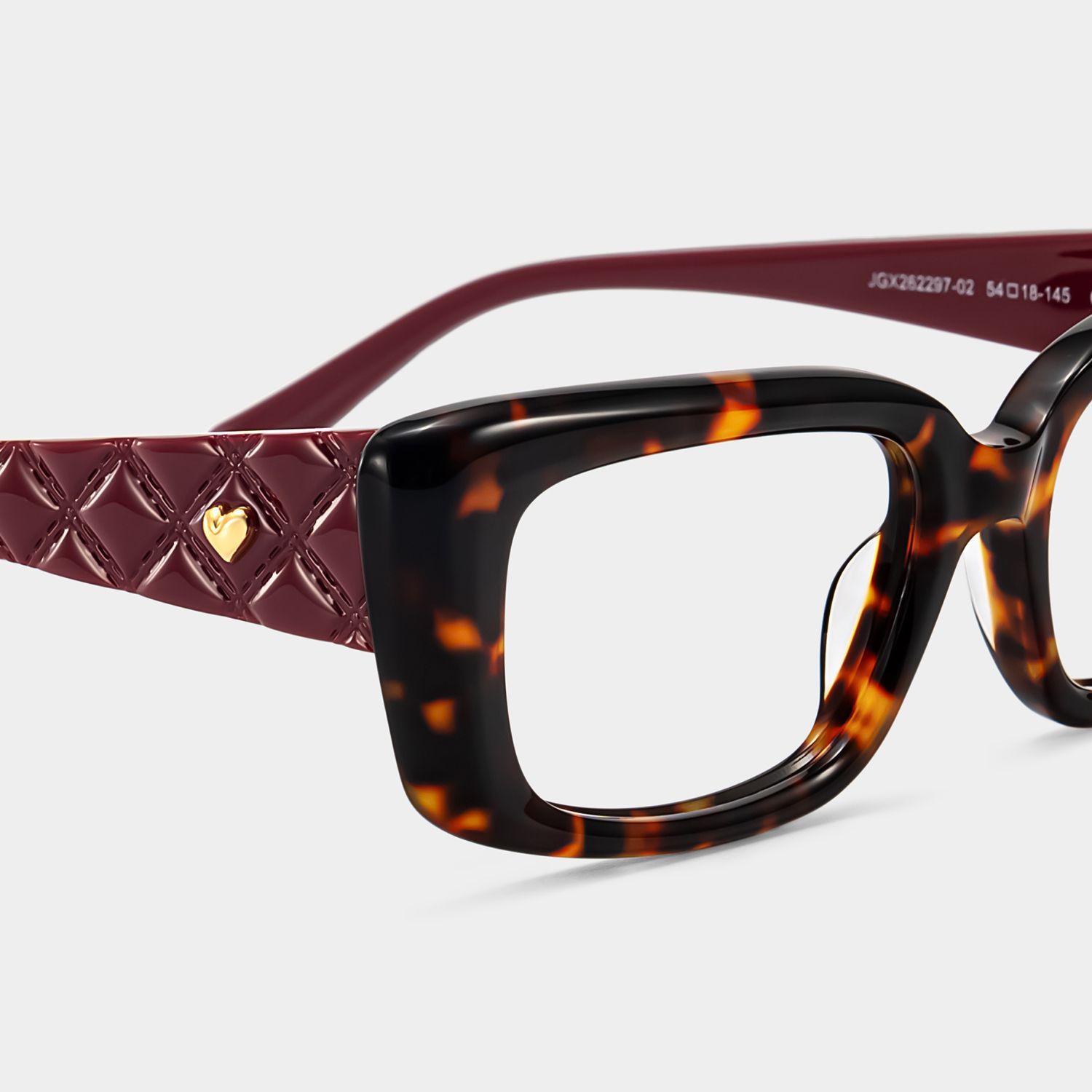 Shiny Tortoise Rectangle Glasses | ZEELOOL4