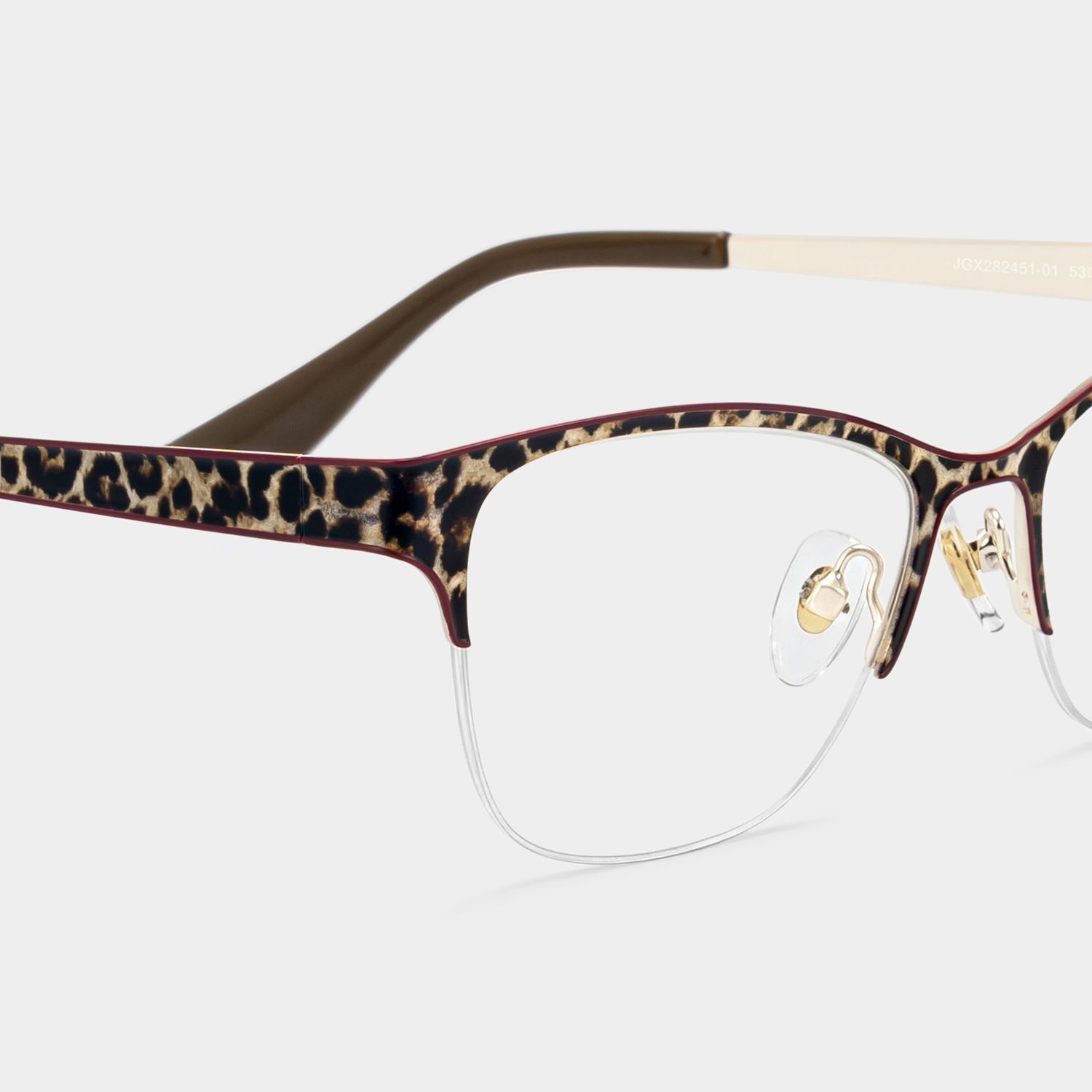 Dorian Brown Leopard Print Cat-Eye Glasses | ZEELOOL4
