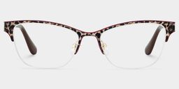 Dorian Brown Leopard print Cat eye Glasses0