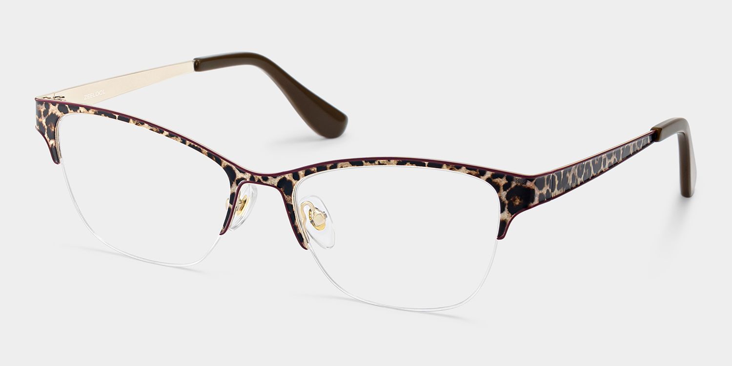 Dorian Brown Leopard Print Cat-Eye Glasses | ZEELOOL2